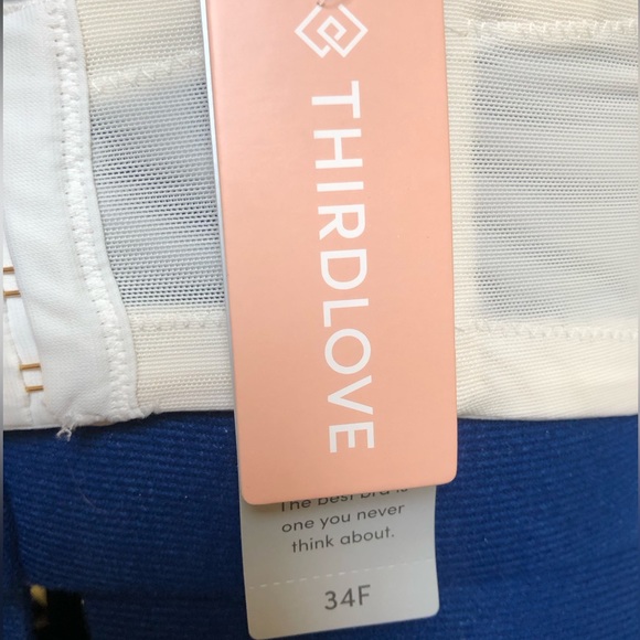 Thirdlove 24/7 Classic Lace Strapless Bra 34F Ivory - Picture 9 of 9